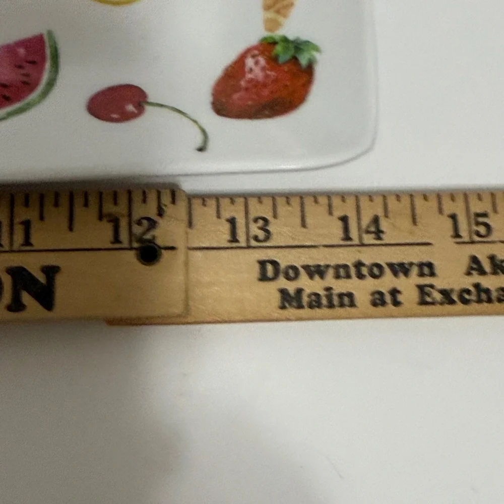 Tropical Summer Fruit Flamingo Ice Cream Melamine Rectangular Serving Platter